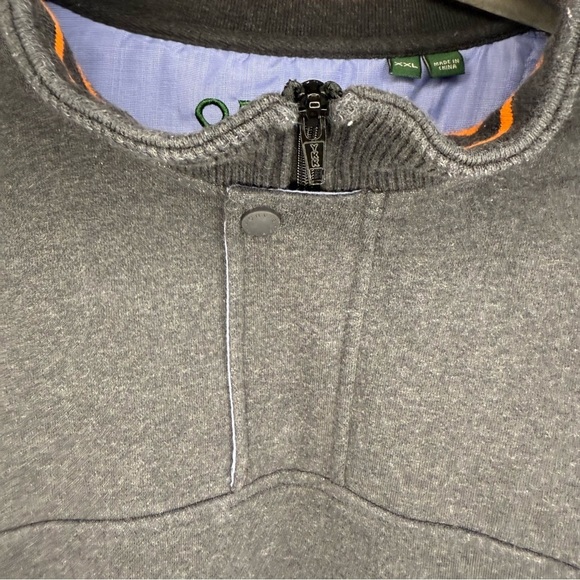 Orvis Men's Dark Gray Quarter Zip-Up Sweatshirt Size XXL GUC - Picture 3 of 7